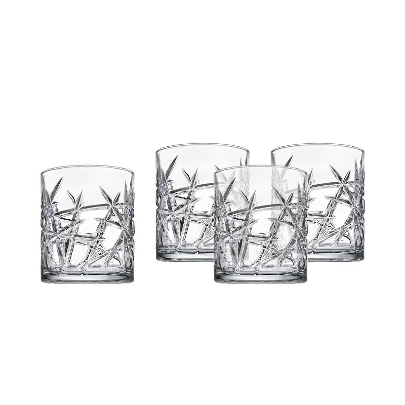 Graffiti Double Old Fashion Glass, Set of 4