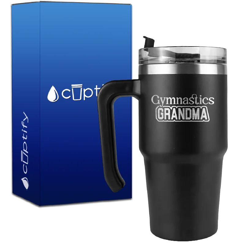 Gymnastics Grandma on 20oz Gymnastics Travel Mug