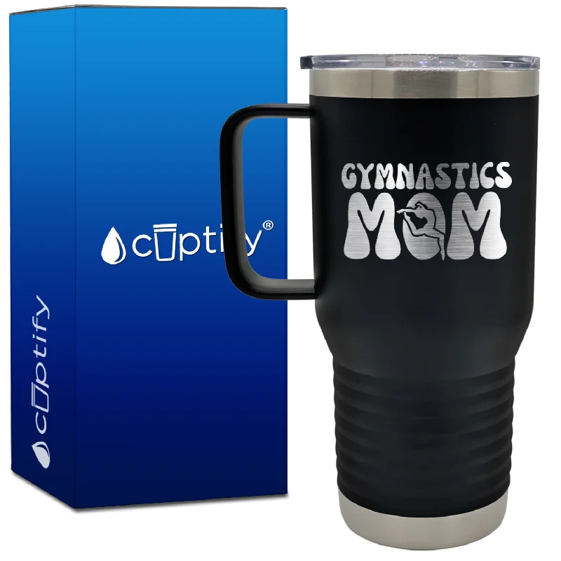 Gymnastics Mom with Silhouette 20oz Gymnastics Travel Mug