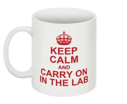 "Keep Calm and Carry On in the Lab" - Mug