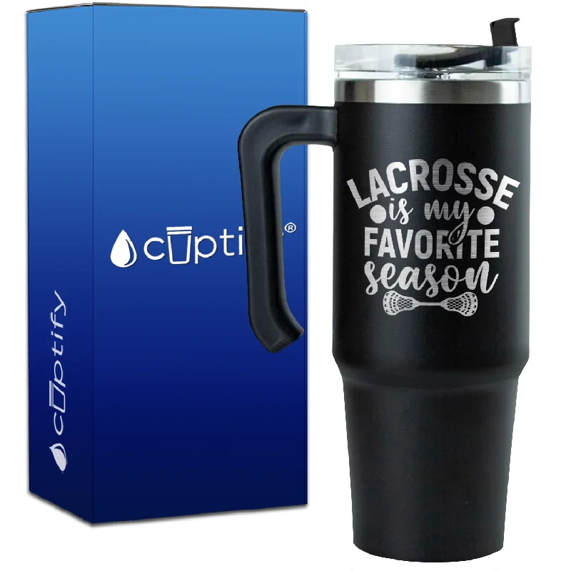 Lacrosse is my Favorite Season on 30oz Lacrosse Travel Mug