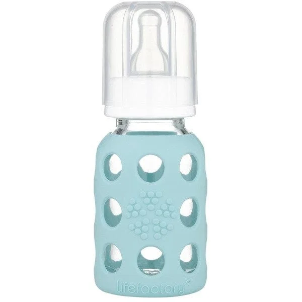 Lifefactory Glass Baby Bottle 120ml - Mint