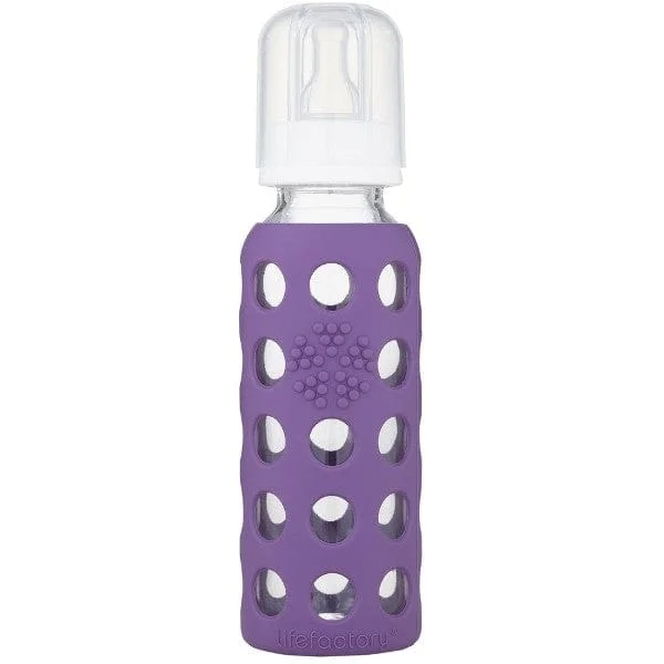 Lifefactory Glass Baby Bottle 265ml - Grape