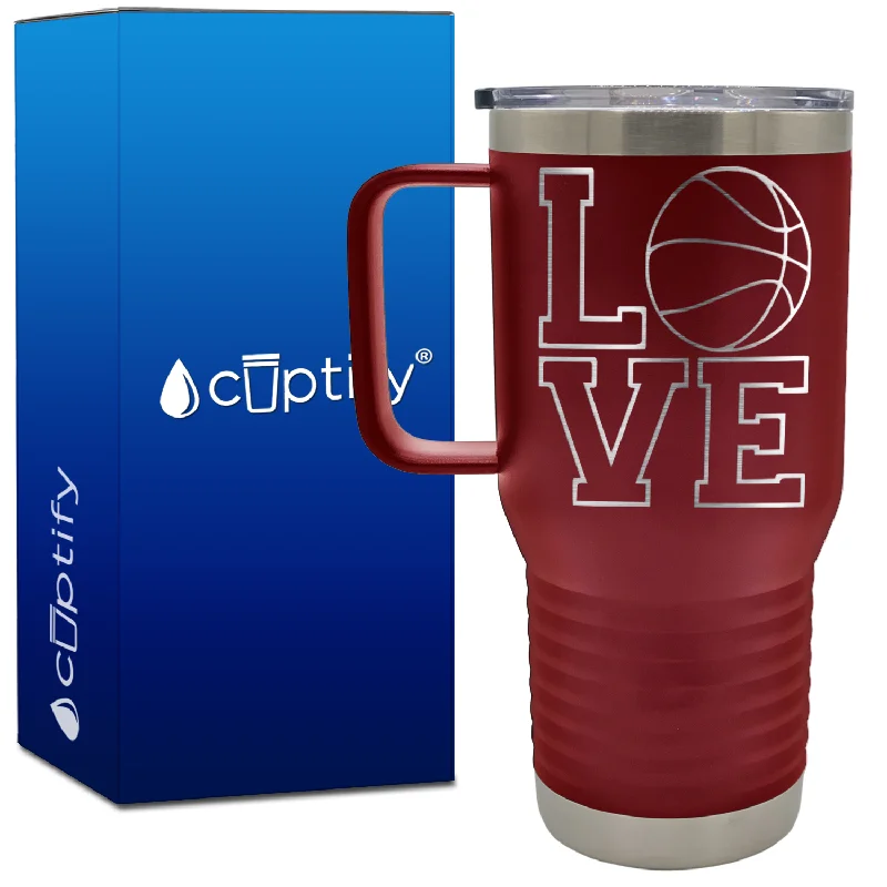 Love Basketball  20oz Basketball Travel Mug