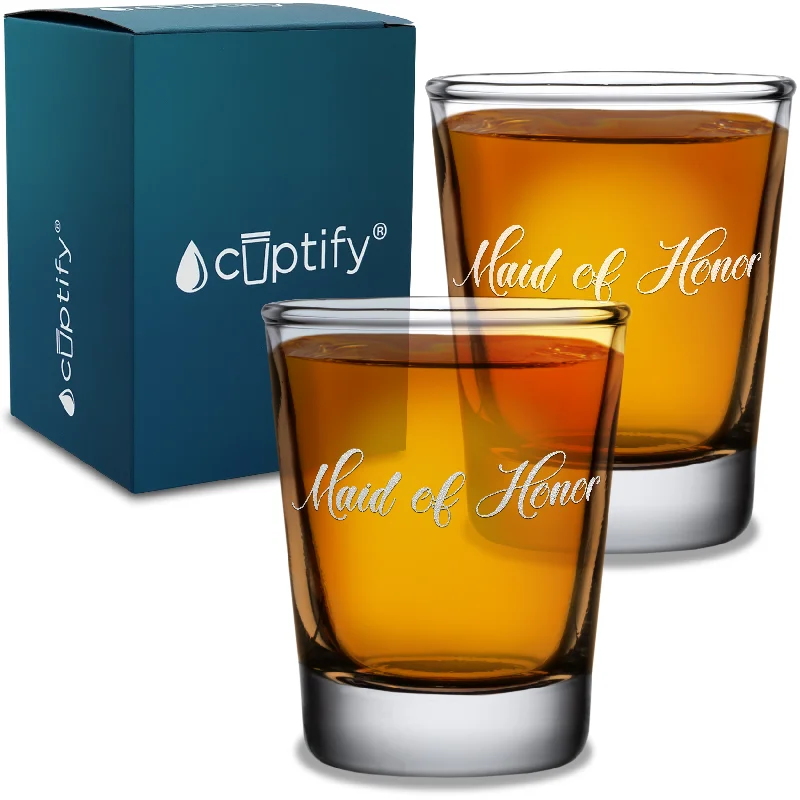 Maid Of Honor 2oz Shot Glasses - Set of 2