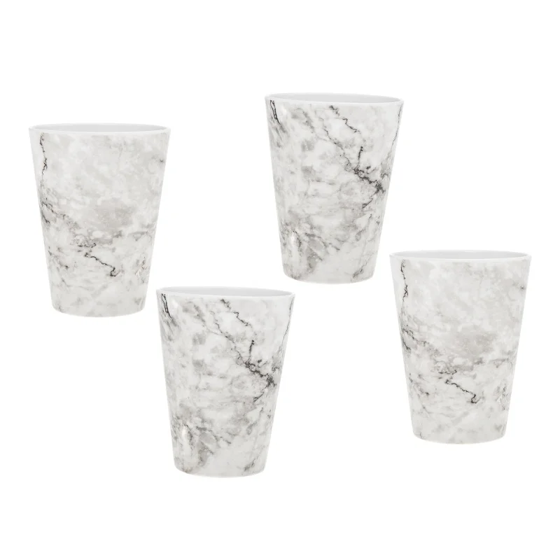 Marble Melamine Tumbler, Set of 4