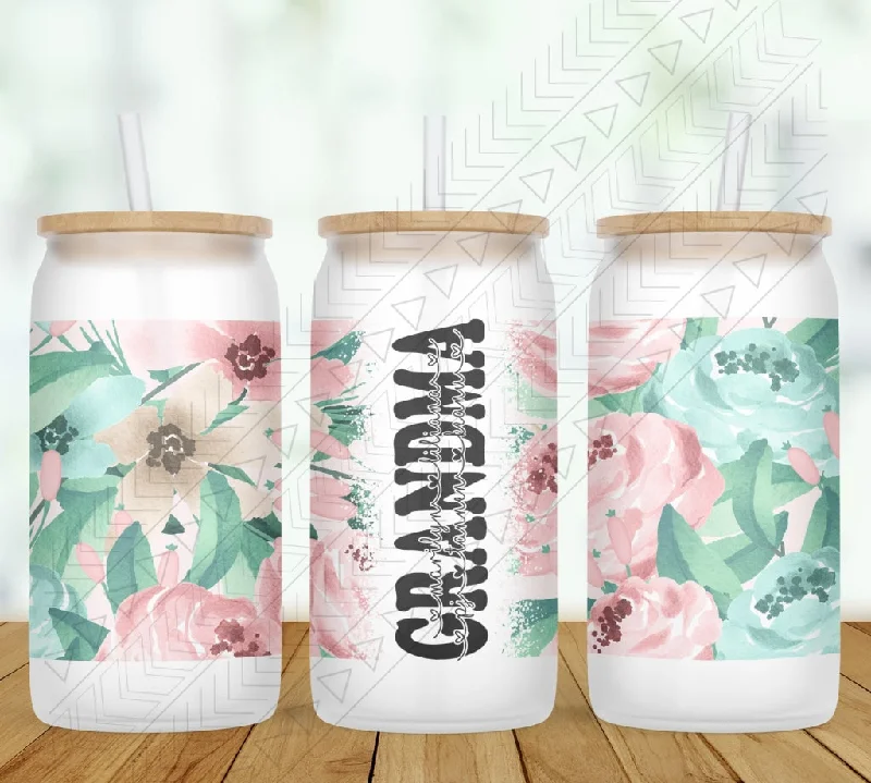 Mint Pink Floral Personalized