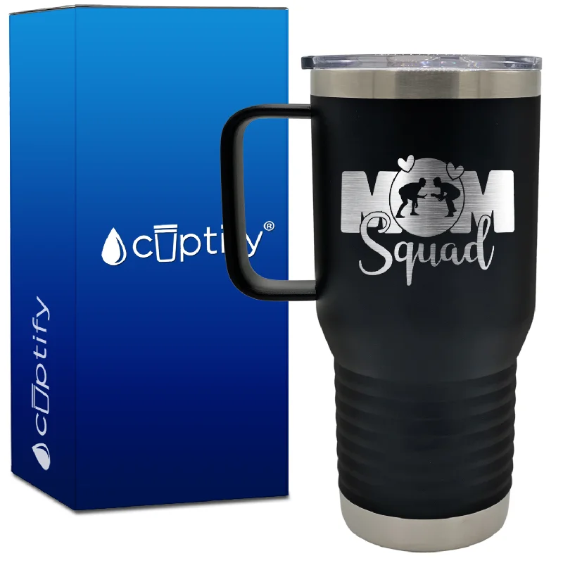 Mom Squad Wrestling 20oz Wrestling Travel Mug