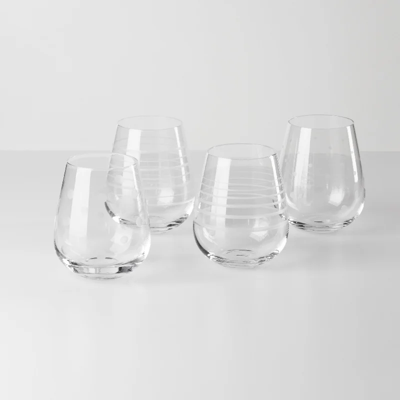 Mingle Stemless Wine Glasses, Set Of 4