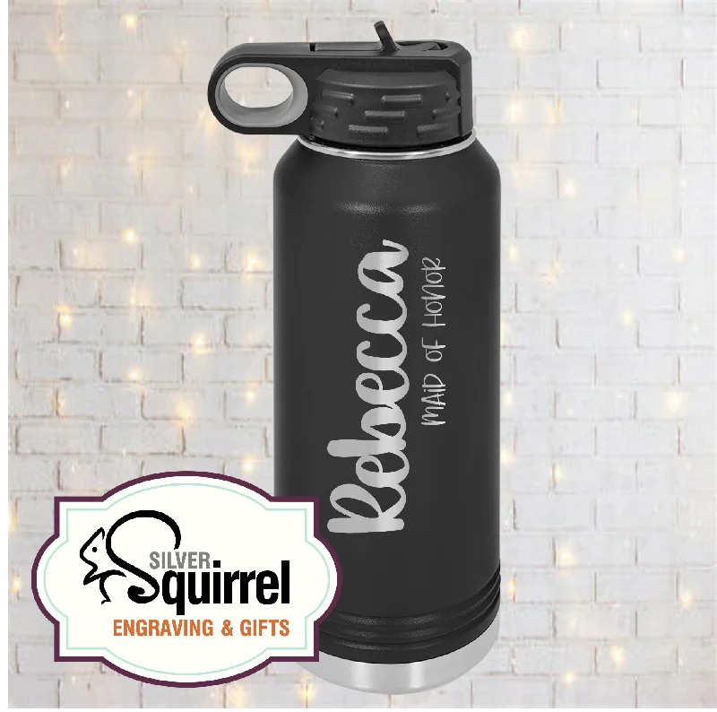 Laser Engraved Insulated Water Bottle {32 oz Polar Camel}