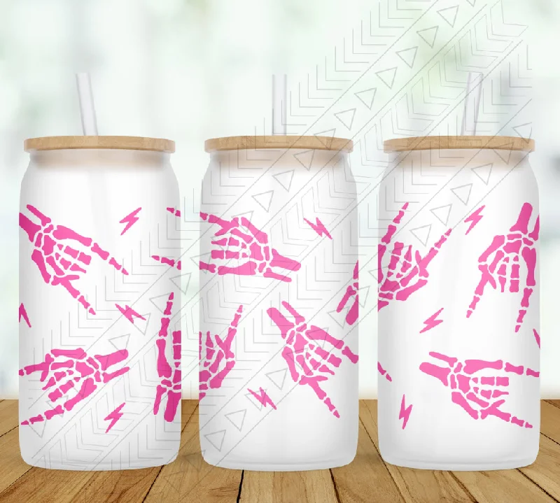 Pink Rocker Skeleton Hands