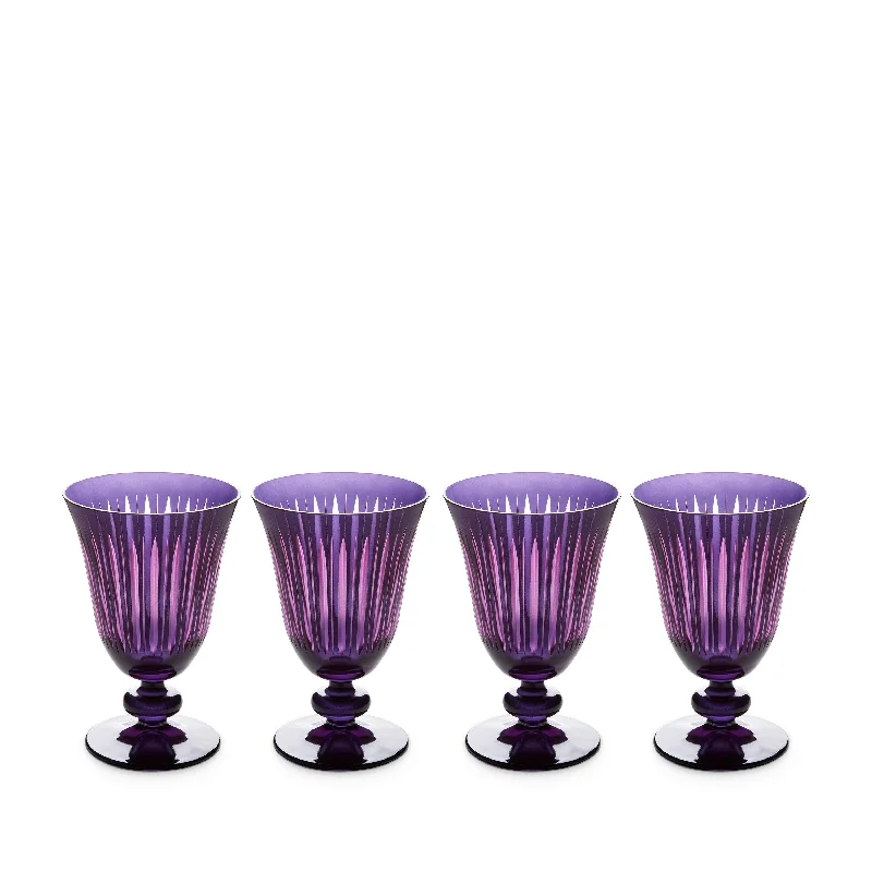 Prism Wine Glasses - Purple (Set of 4)