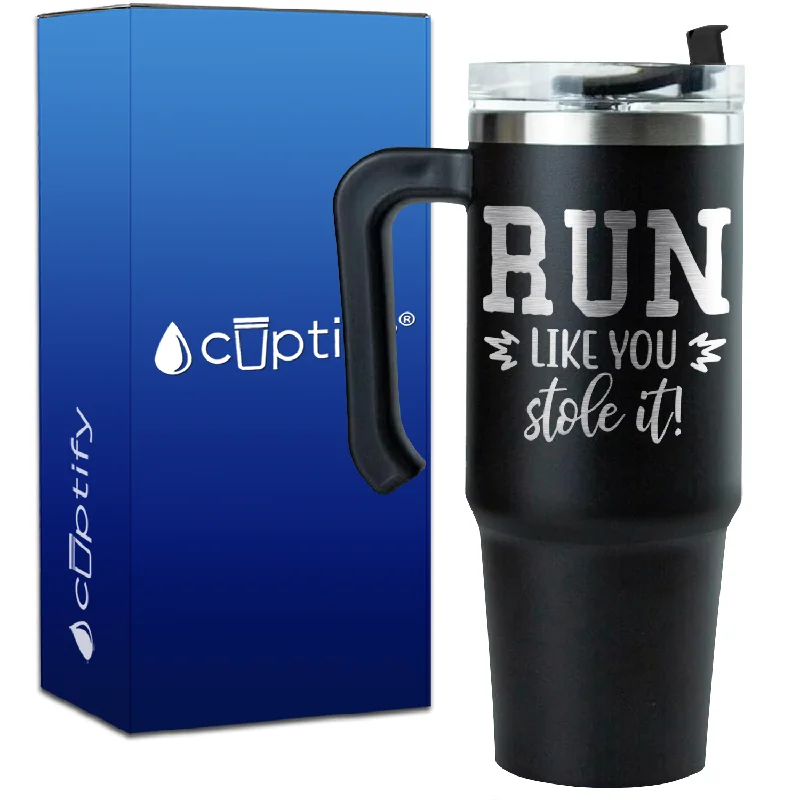 Run Like You Stole It on 30oz Baseball Travel Mug