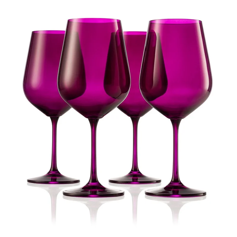 Sheer Amethyst Red Wine Glass, Set of 4