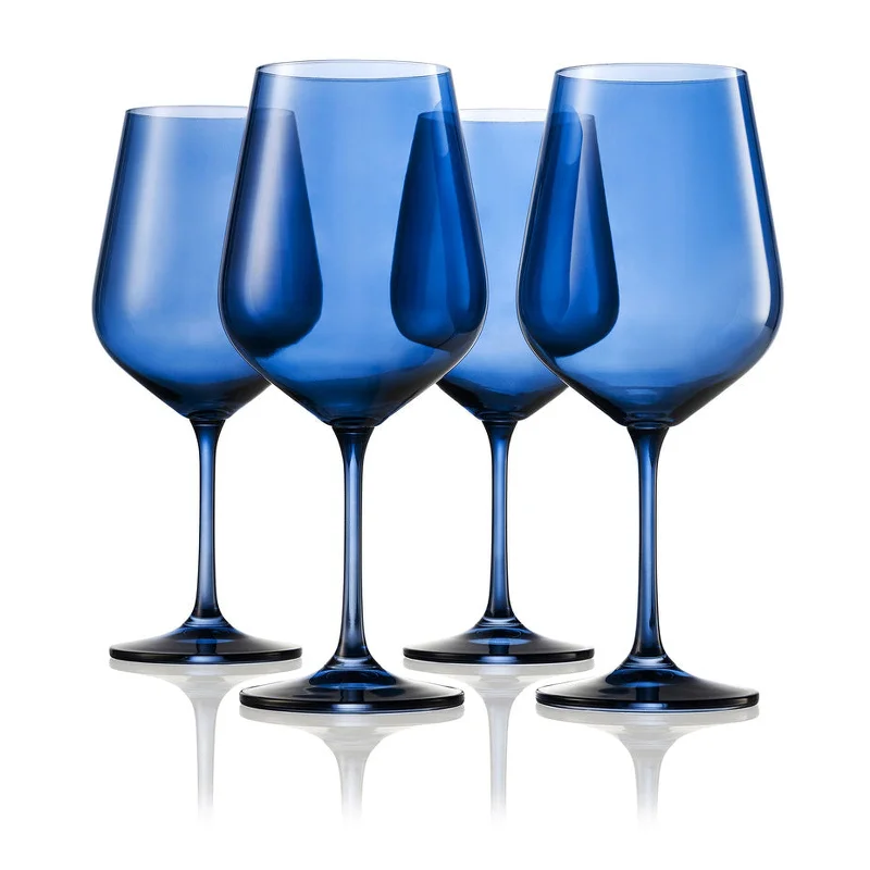 Sheer Blue Red Wine Glass, Set of 4