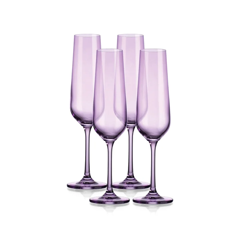 Sheer Lilac Flute, Set of 4