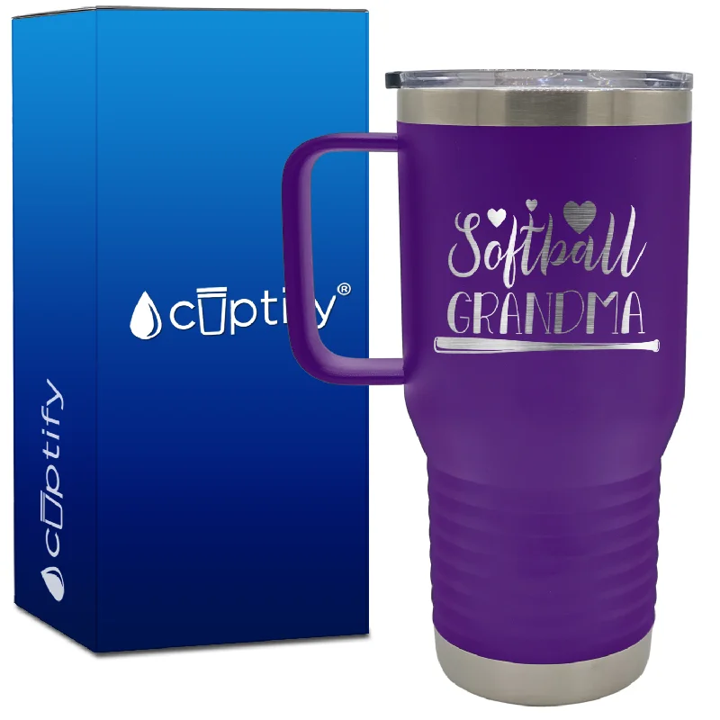 Softball Grandma 20oz Softball Travel Mug