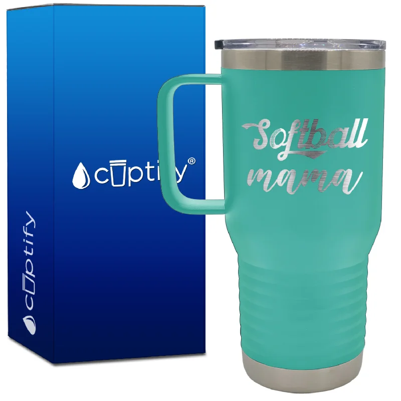 Softball Mama 20oz Softball Travel Mug