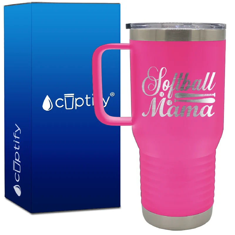 Softball Mama with Bats 20oz Softball Travel Mug