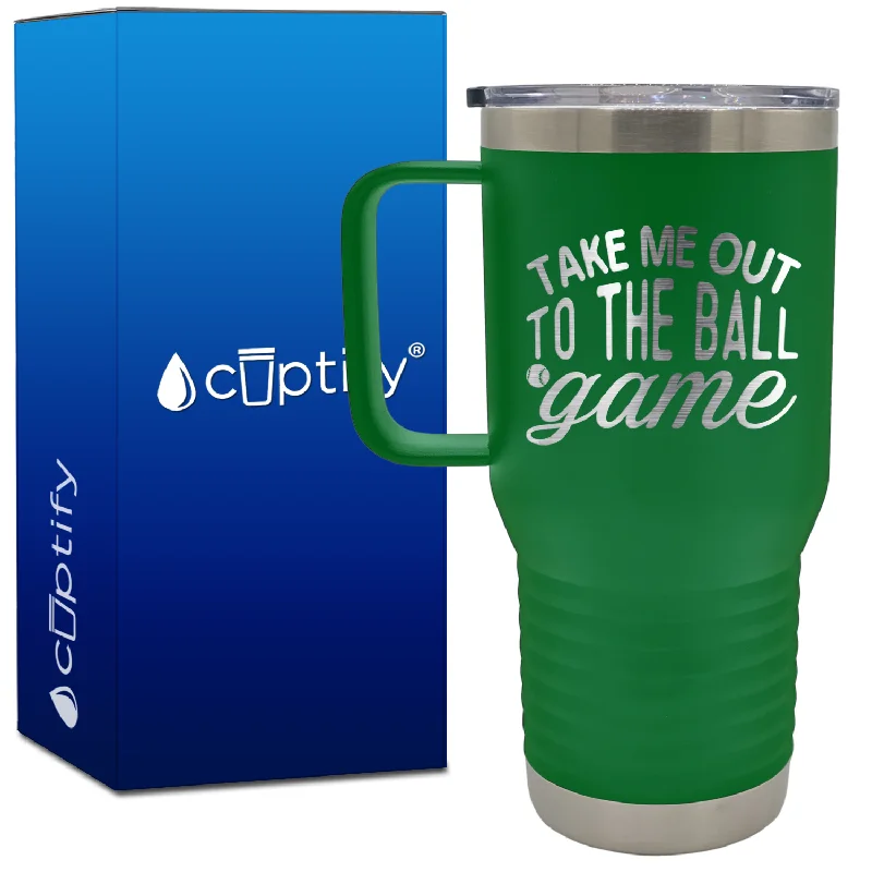 Take Me Out to the Ball Game 20oz Softball Travel Mug