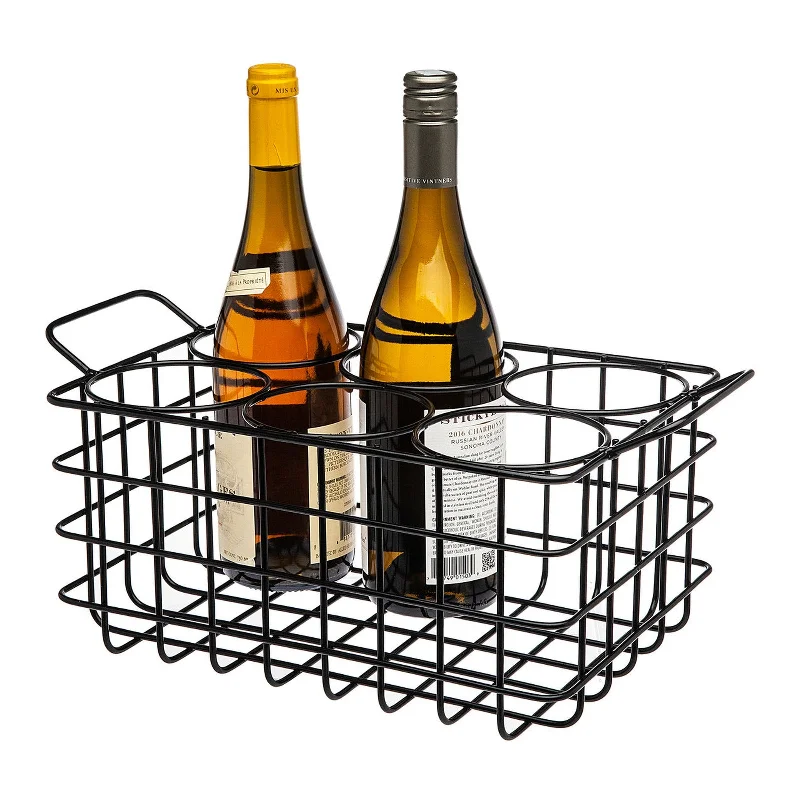 Wire Basket Tabletop Wine Rack