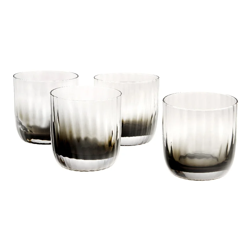 Wren Black Ombre Double Old Fashion, Set of 4