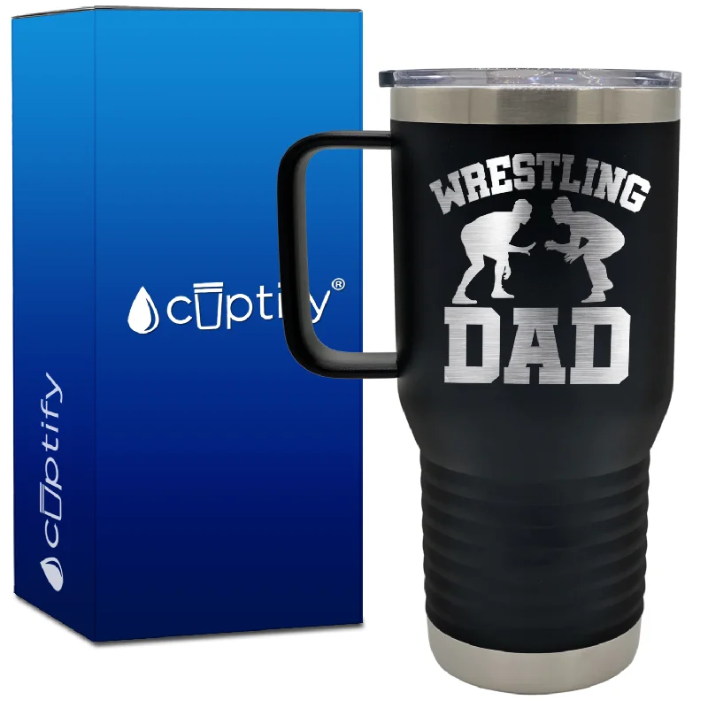 Wrestling Dad 20oz Wrestling Travel Mug