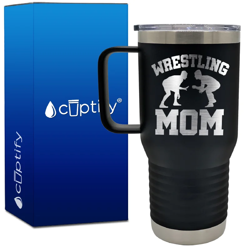 Wrestling Mom 20oz Wrestling Travel Mug