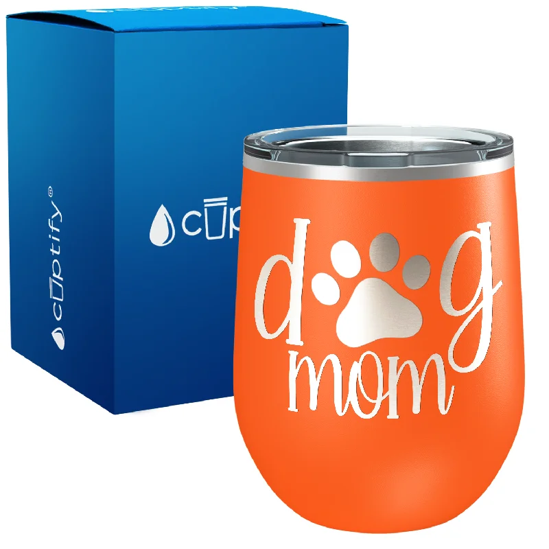 Dog Mom Paw 12oz Dog Wine Tumbler