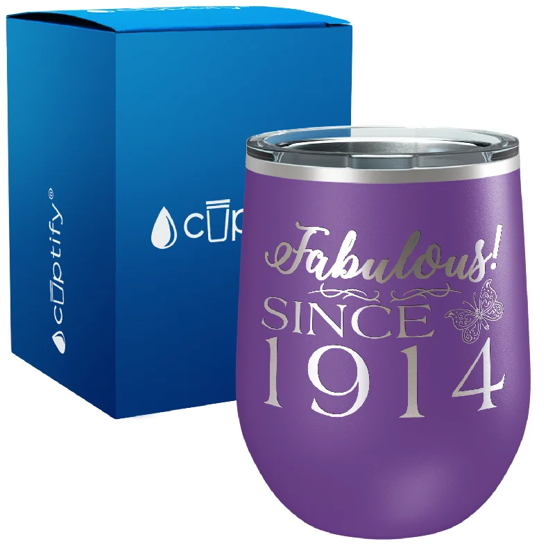 Fabulous Since 12oz Birthday Wine Tumbler