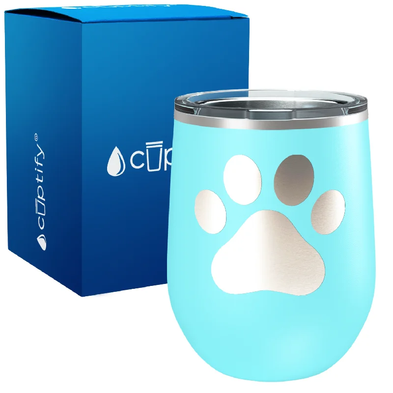 Paw Print 12oz Dog Wine Tumbler