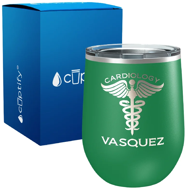 Personalized Cardiology 12oz Medical Wine Tumbler