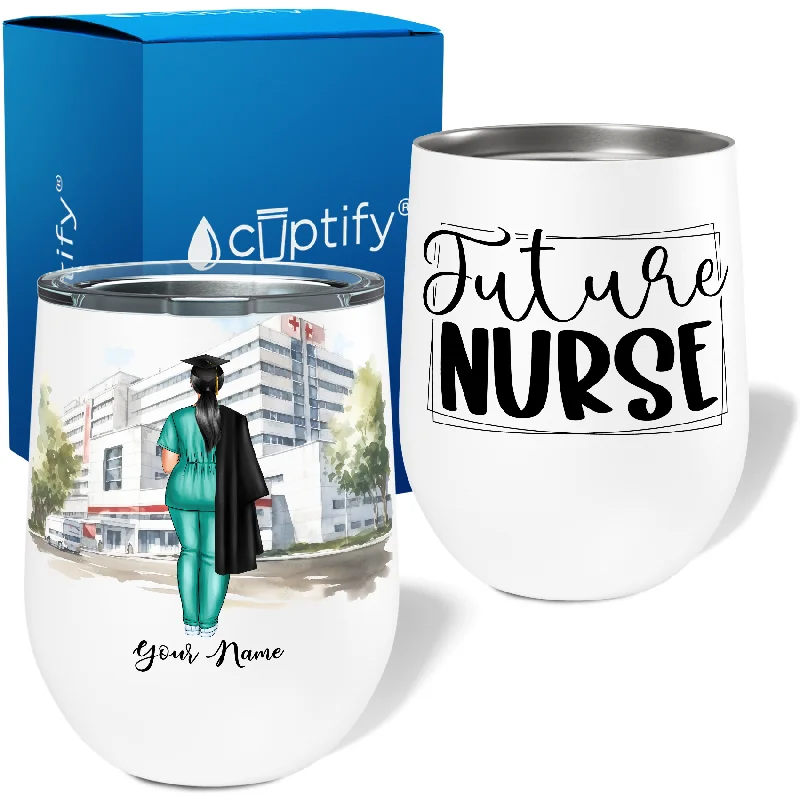 Personalized Future Nurse 12oz Nurse Wine Tumbler