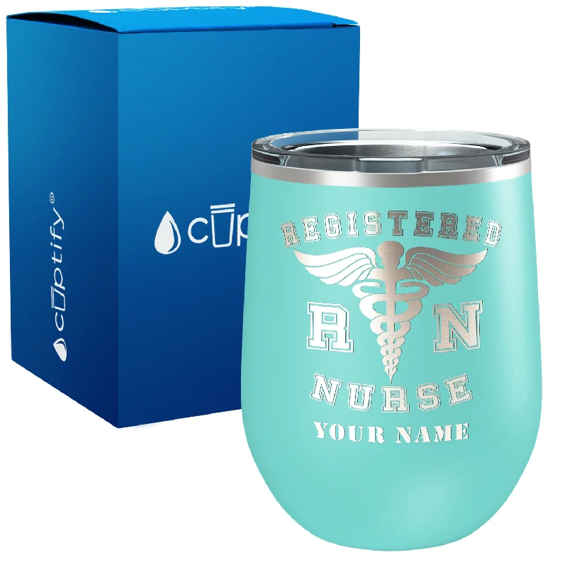 Personalized RN Registered Nurse 12oz Medical Wine Tumbler