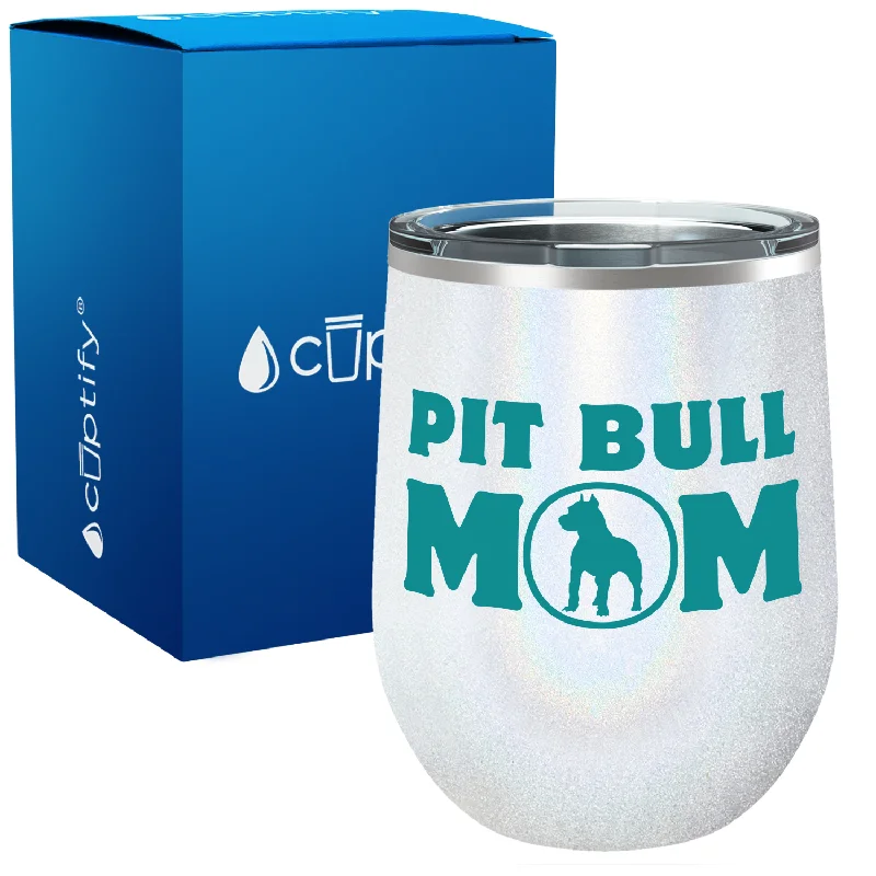 Pit Bull Mom 12oz Dog Wine Tumbler