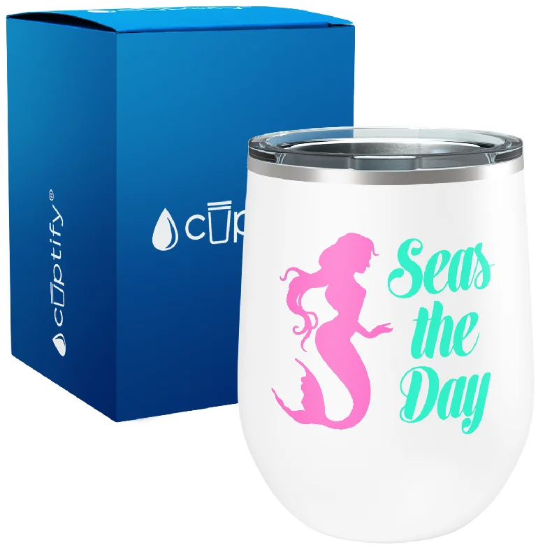 Seas the Day 12oz Beach Wine Tumbler