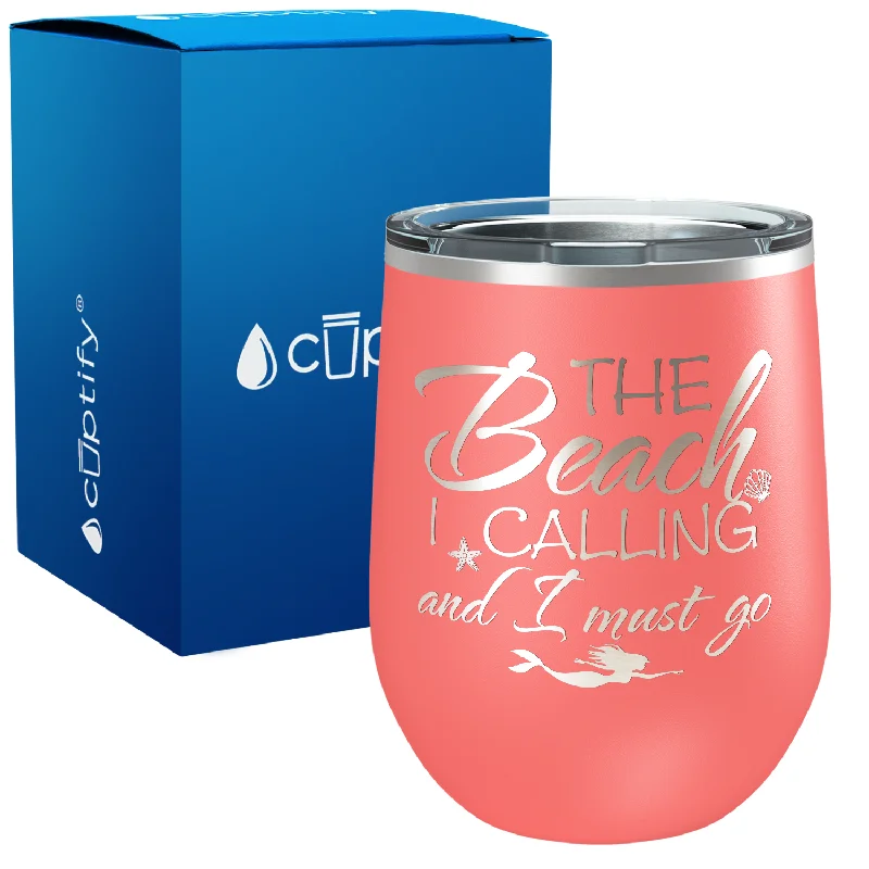 The Beach is Calling 12oz Beach Wine Tumbler